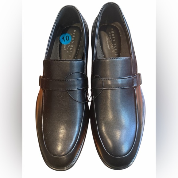 Perry Ellis Men's Classic Black Loafers (NWOT/BOX) - Picture 2 of 8